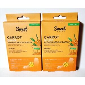 2 x SWEET CHEF Carrot Ginger Blemish Rescue Patch 72 Patches NEW!!!